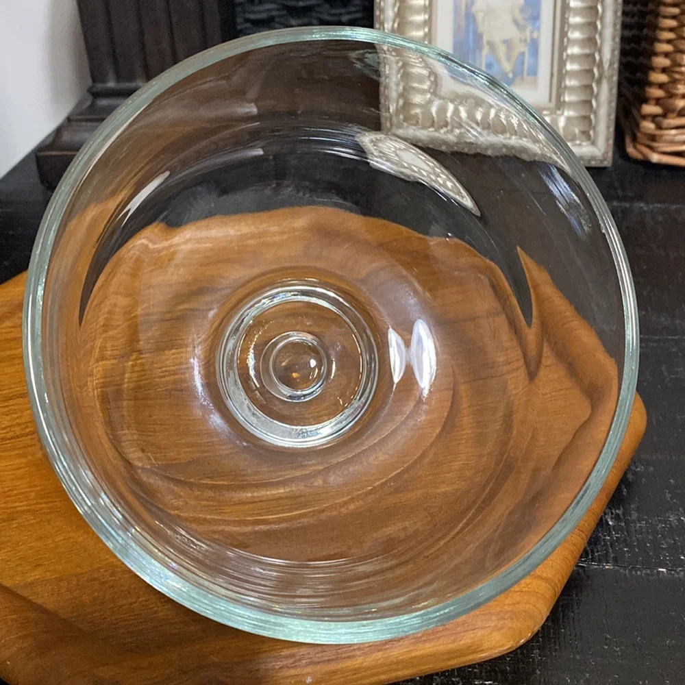 Vintage 1970’s LARGE Good Wood Teak Cheese Board With Glass Dome Cloche!